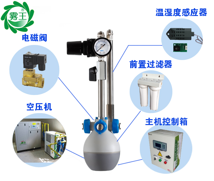 杏盛干雾加湿器系统组成